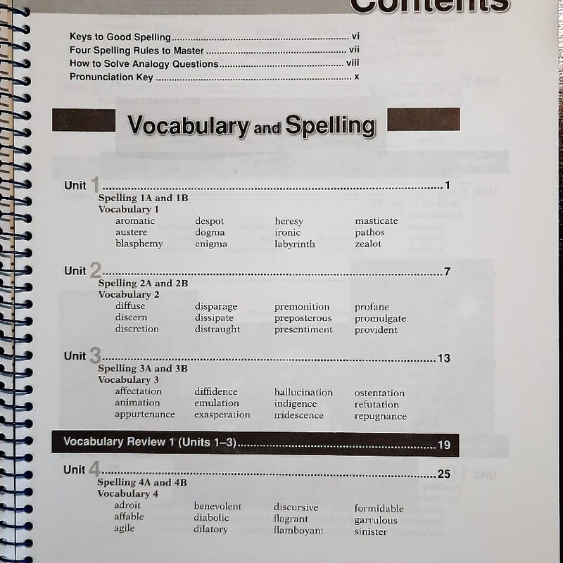 Abeka 11th grade Vocabulary Spelling V 4th ed Teacher Key;