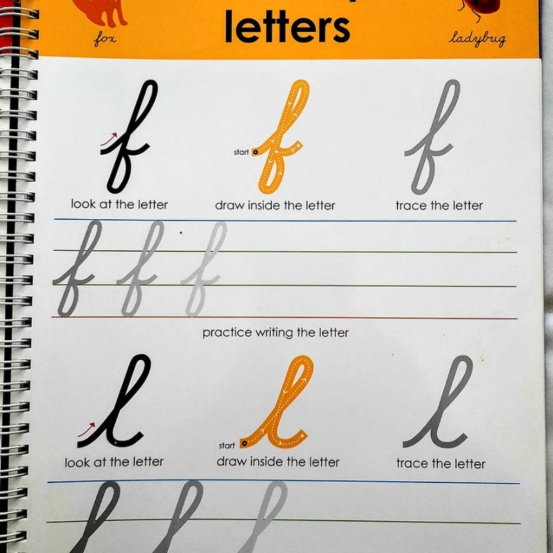 Wipe clean workbook cursive handwriting