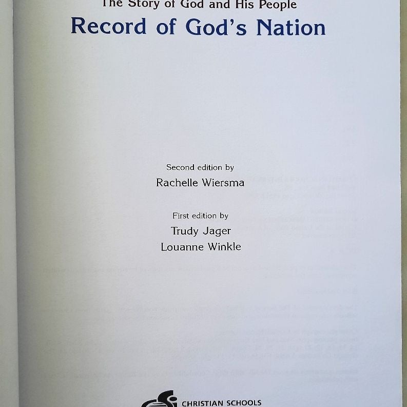 Record of God's Nation (2nd edition) 
ISBN: 0874639581; 1999; 296 pages