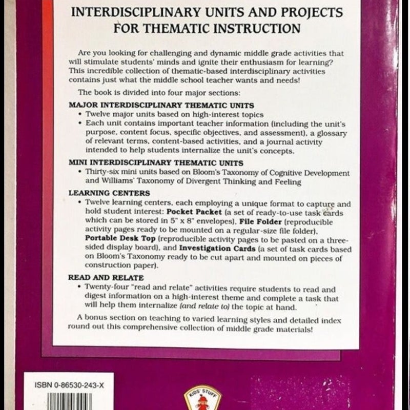Interdisciplinary Units and Projects for Thematic Instruction