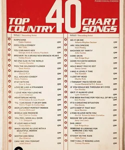 Top 40 Country Chart Songs of 1979 Piano Vocals Chords Songbook