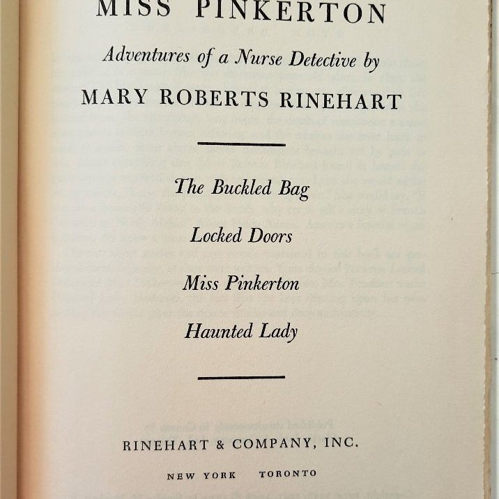 Miss Pinkerton (HC, 1959)