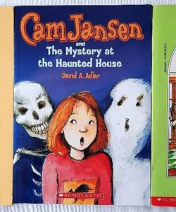 Set: Cam Jansen and the Mystery of the Stolen Diamonds (good), Cam Jansen and the Mystery of the Dinosaur Bones (good), Cam Jansen and the Mystery at the Haunted House (new)