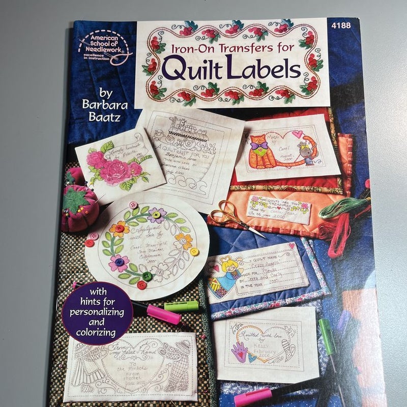 Iron-On Transfers for Quilt Labels