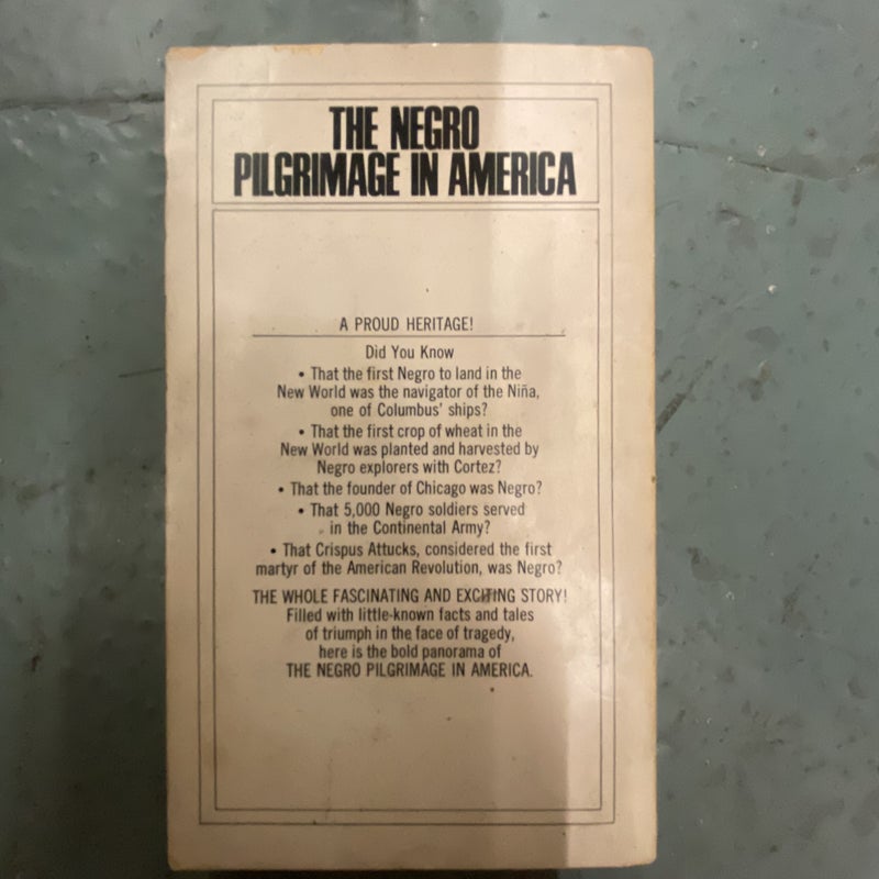 The Negro Pilgrimage In America