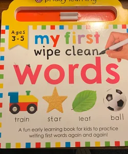 Priddy Learning: My First Wipe Clean Words