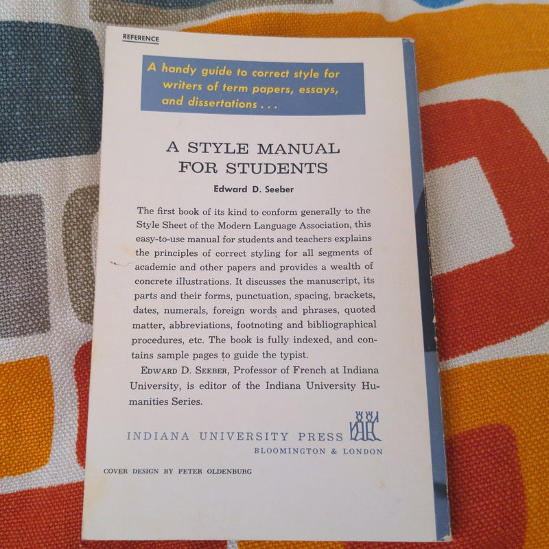 A Style Manual for Students