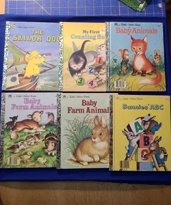 6 Little Golden Books Illustrated by Garth Williams 