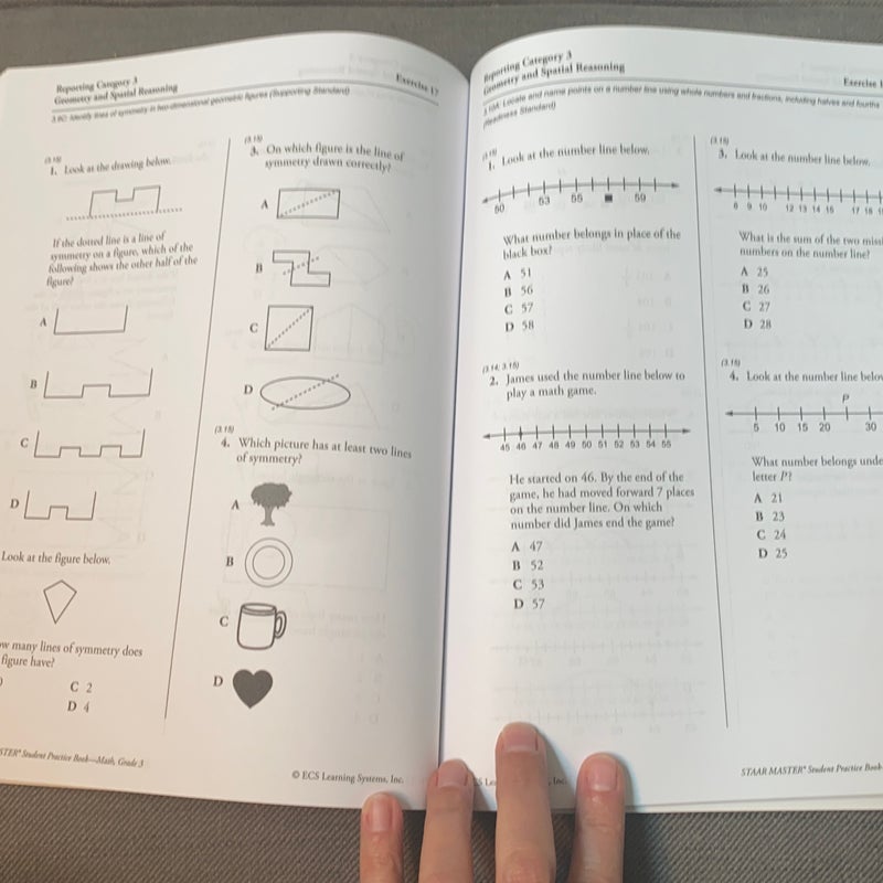 STAAR MASTER Student Practice Book, Math, Gr. 3