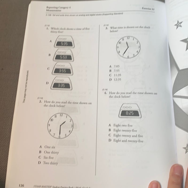 STAAR MASTER Student Practice Book, Math, Gr. 3