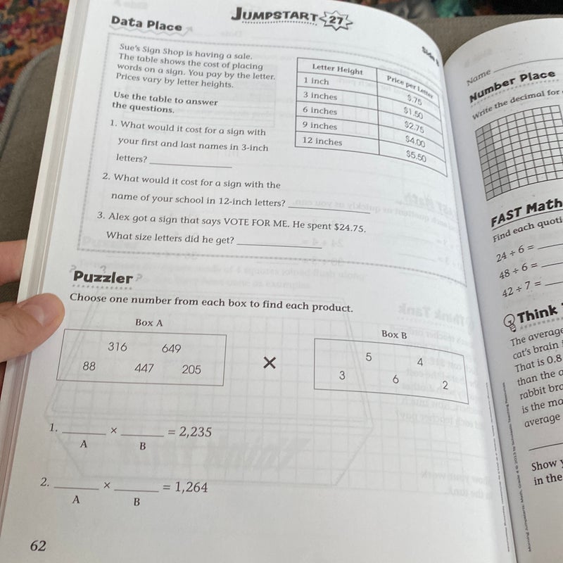 Morning Jumpstarts: Math (Grade 4)