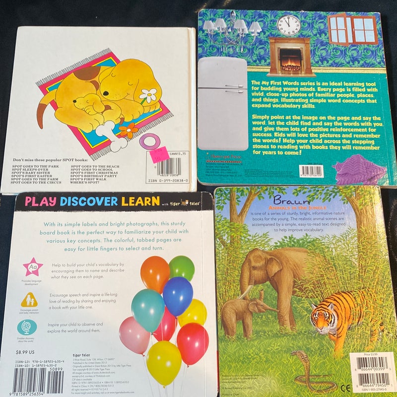 Toddler Books - 3 board books 1 hardback 