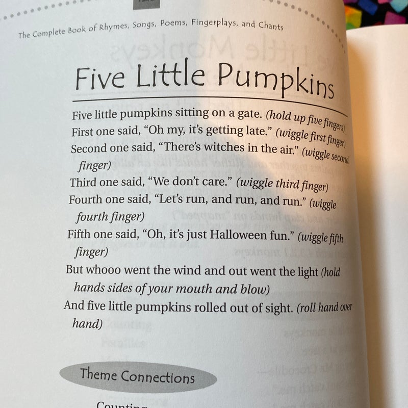 Rhymes, Songs, Poems, Fingerplays and Chants