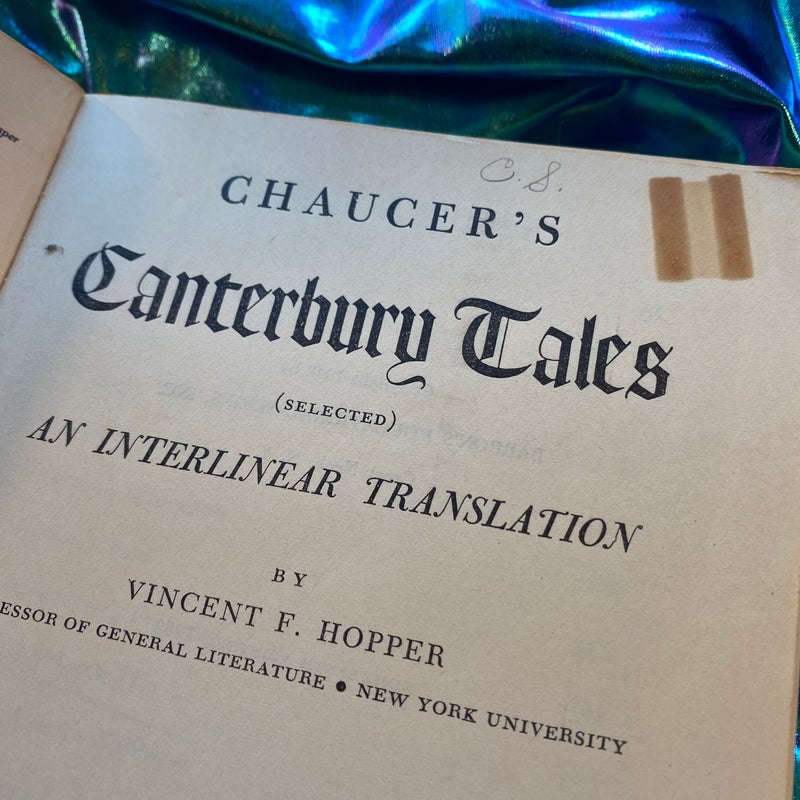 Canterbury tales an interlinear translation