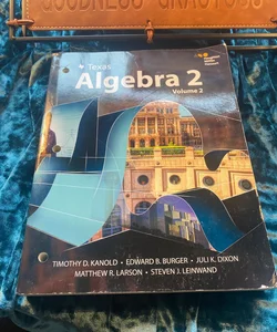 Texas Algebra 2 Volume 2