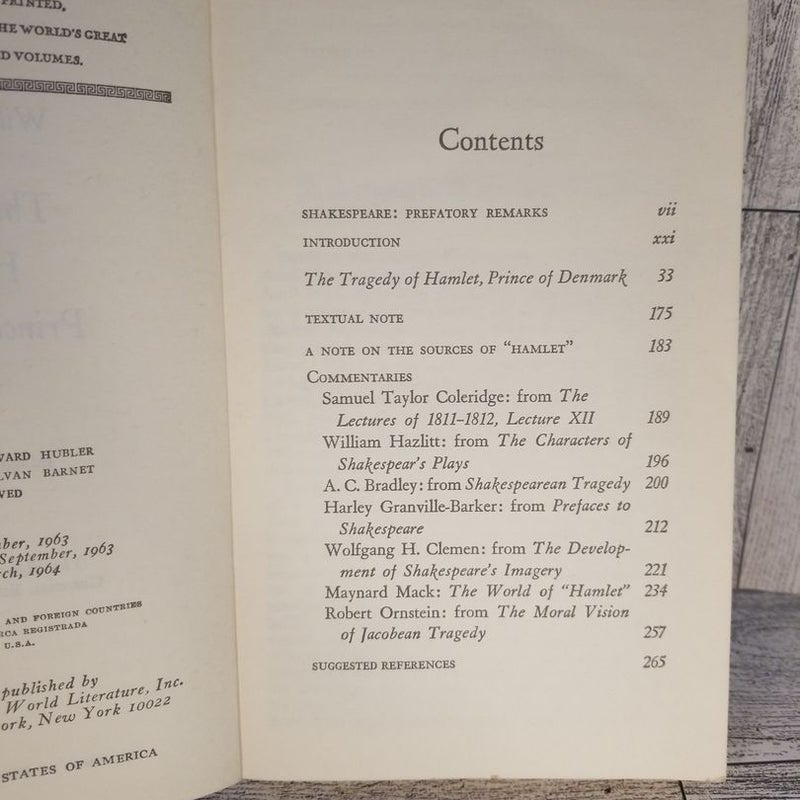 Signet Classic Shakespeare HAMLET Vintage Paperback 1964