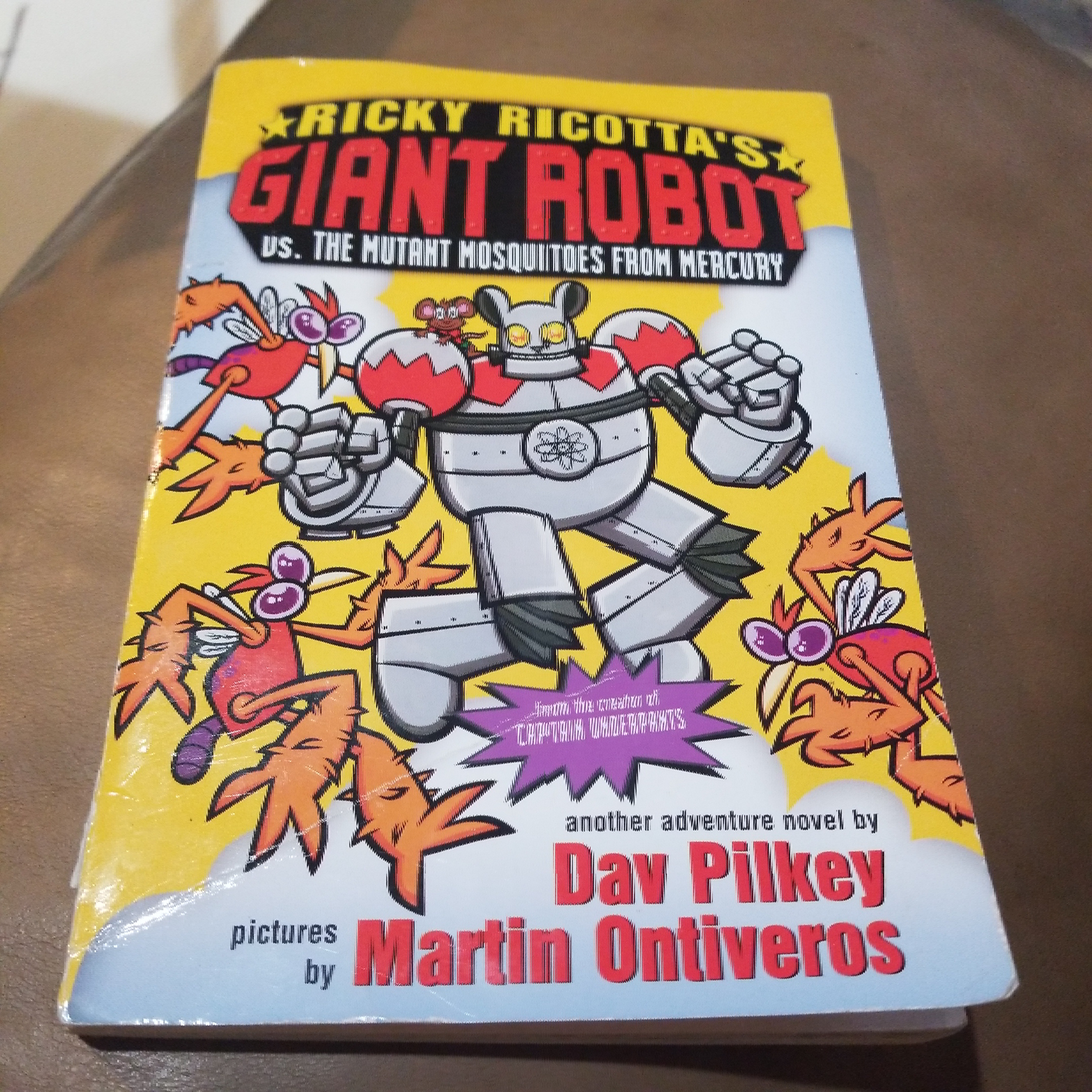 Ricky Ricotta's Mighty Robot Vs. The Mutant Mosquitoes From Mercury – Book #2 By Dav Pilkey, Illustrated, Good Condition