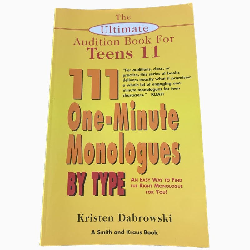 111 One-Minute Monologues by Type