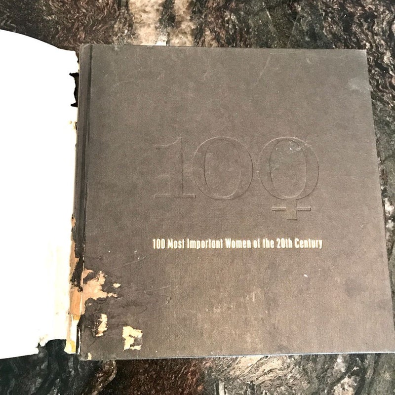 100 most important Women of the 20th century -  foreword by Barbara Walters, Ladies Home Journal - great book, but dog ate the dust cover:(( and chewed on the corners - as shown on the photos. Inside of the book is intact and in a great condition , priced accordingly