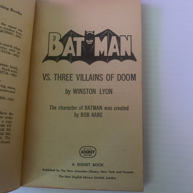 Batman vs. 3 Villains of Doom