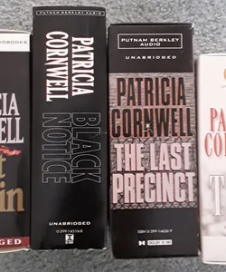 Lot of 4 Patricia Cornwell Novels on audiobook cassette 