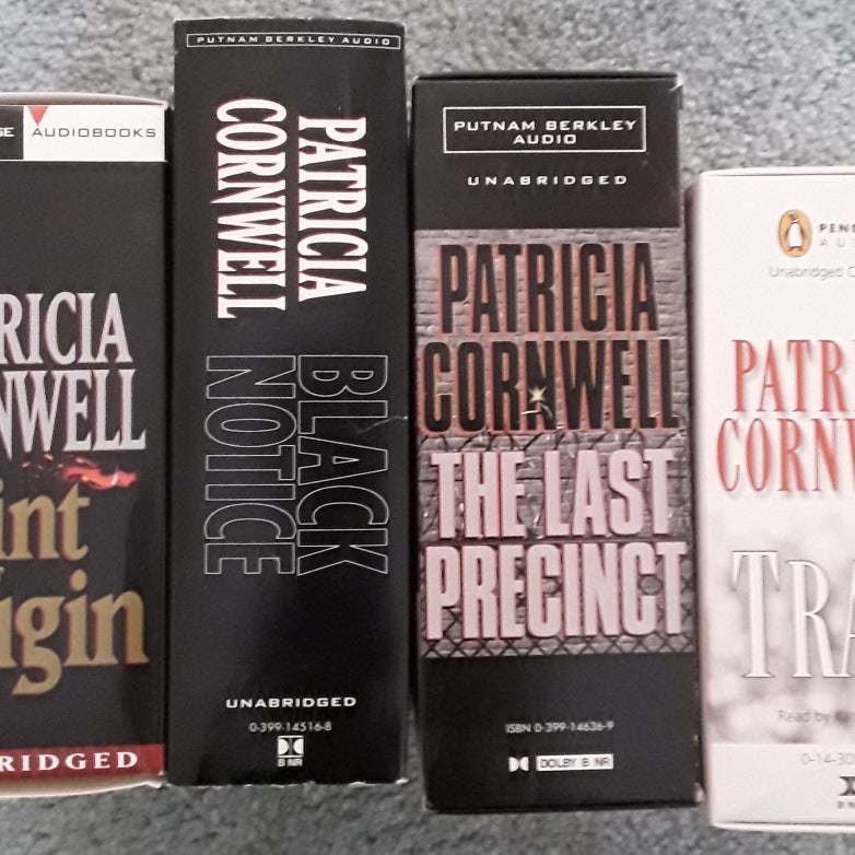 Lot of 4 Patricia Cornwell Novels on audiobook cassette 