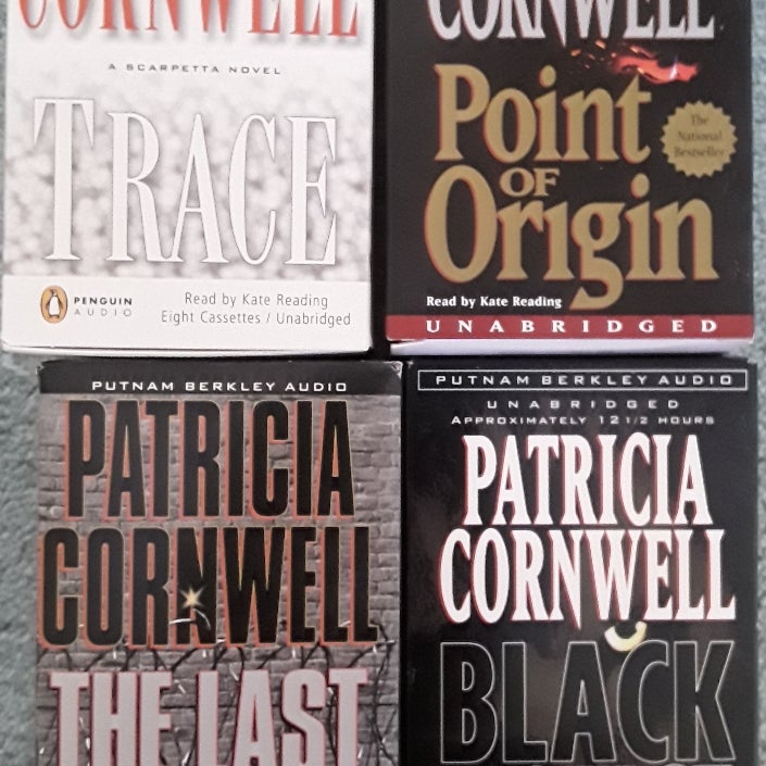 Lot of 4 Patricia Cornwell Novels on audiobook cassette 