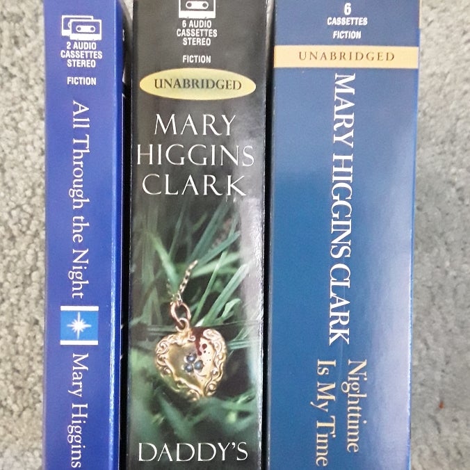 Lot of 3 Mary Higgins Clark Novels on Audiobook Cassette 