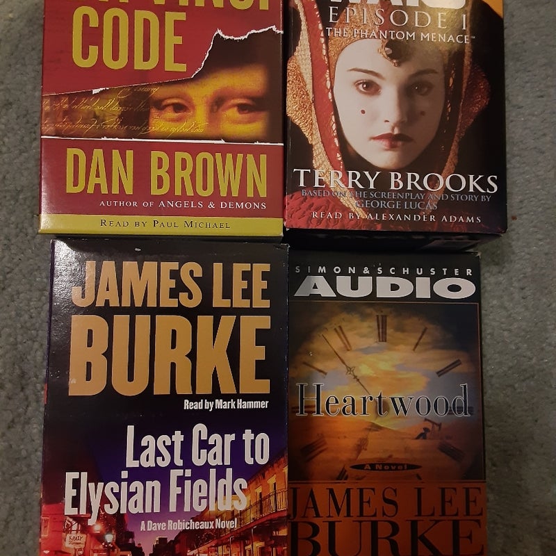 Lot of 4 Bestselling Fiction Audiobooks on Cassette 