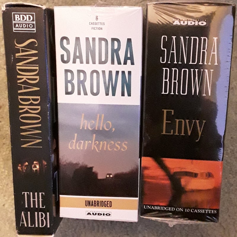 Lot of 3 Sandra Brown audiobooks on cassette 