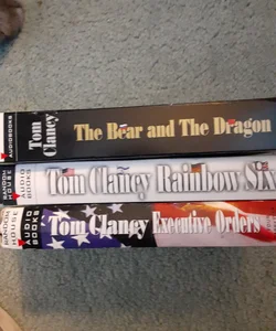Lot of 3 Tom Clancy audio books cassette 
