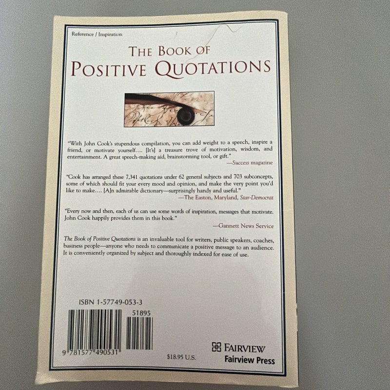 The Book of Positive Quotations novel