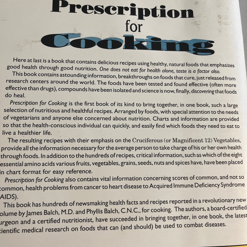 Rx Prescription for Cooking