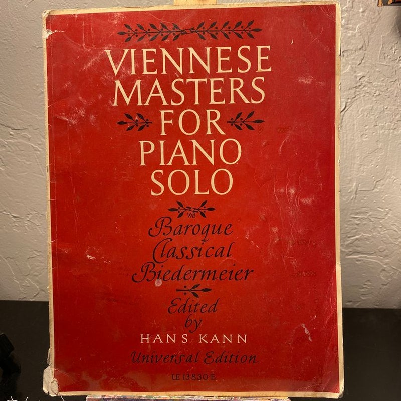 Viennese Masters for Piano Solo
