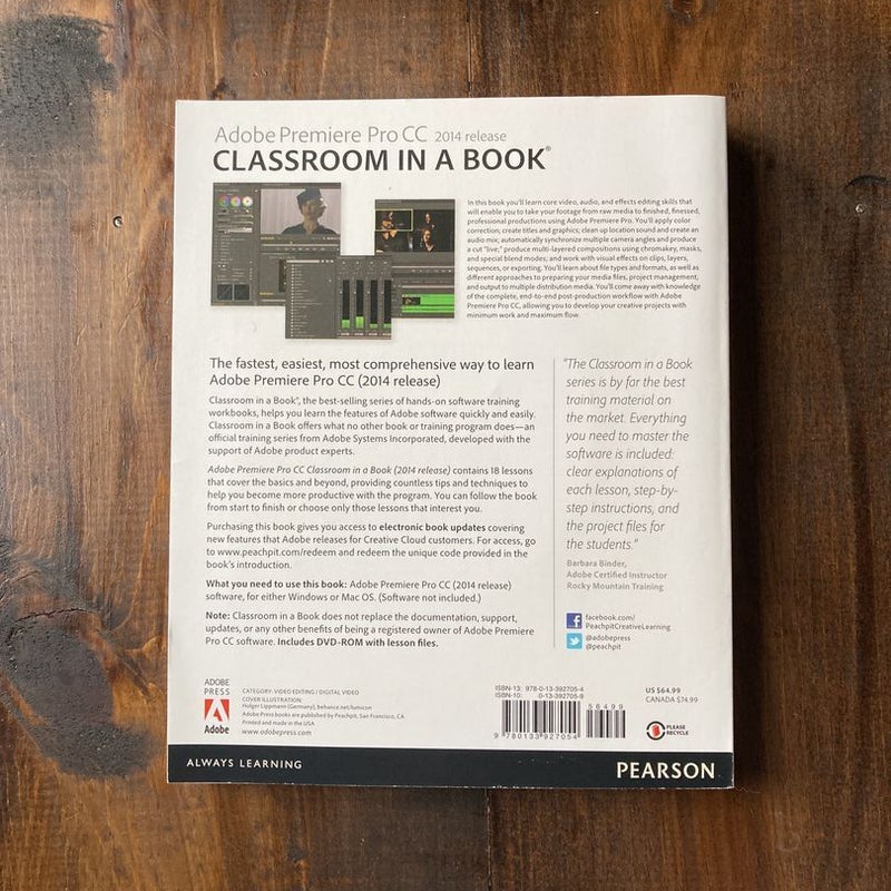 Adobe Premiere Pro CC Classroom in a Book (2014 Release)