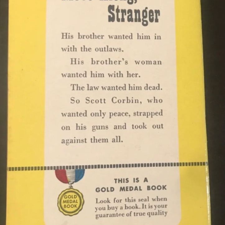 Vintage Paperback Novel 1952 Original Move Along Stranger 1st Ed 1st Pr VGC