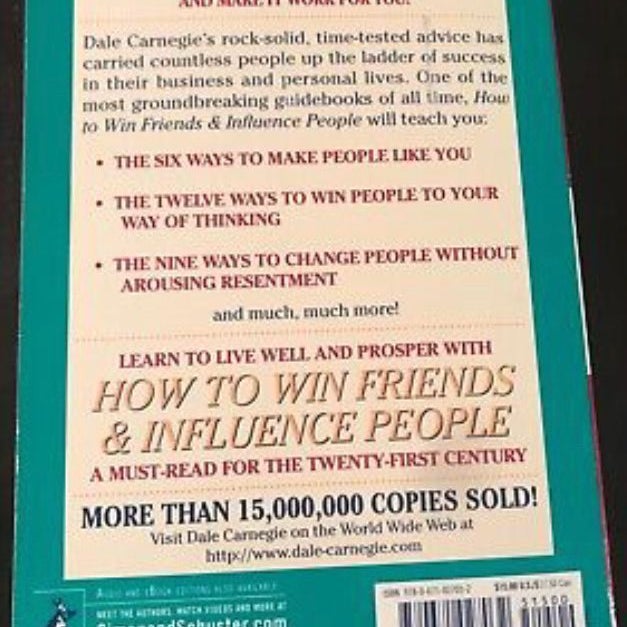 How to Win Friends & Influence People Dale Carnegie Special Anniversary Ed. VGC