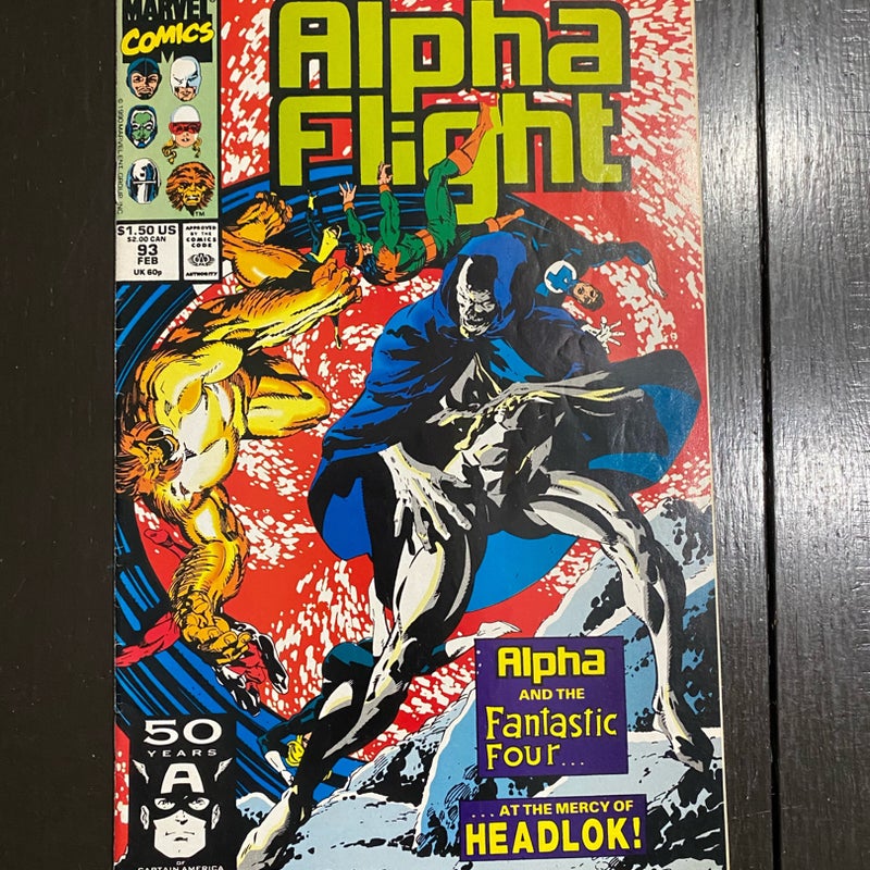 Alpha Flight #93 Marvel Comic 1991 Fantastic Four vs Headlok VF- PDL