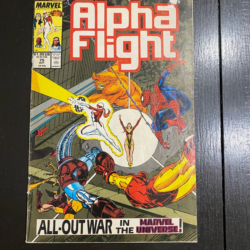 Alpha Flight (1st Series) #75 (Newsstand) Marvel Comic 1989 FN/VF PDL