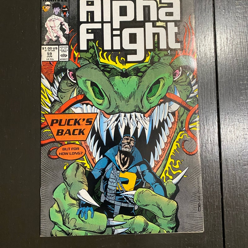 Alpha Flight #59 (1988, Marvel) Jim Lee Art Marvel Comic NM- PDL