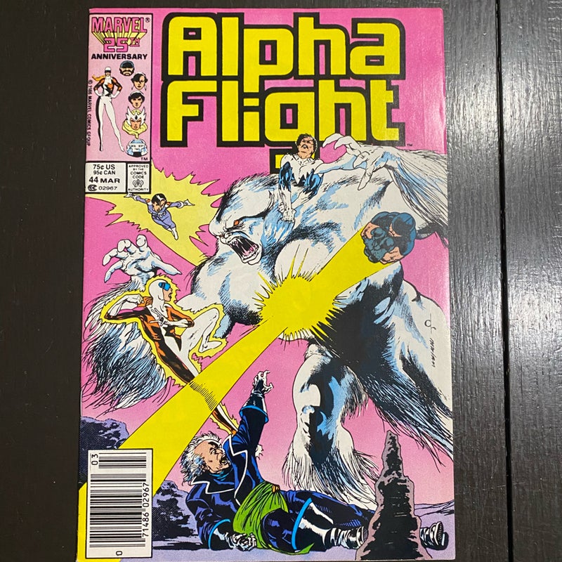Alpha Flight Vol 1 #44 March 1987 Marvel Comics Newstand NM PDL