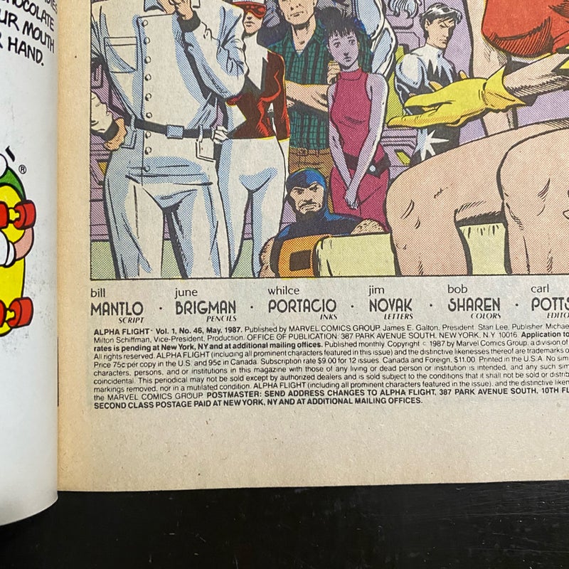 Alpha Flight (1st Series) #46 Marvel Comics Bill Mantlo NM PDL
