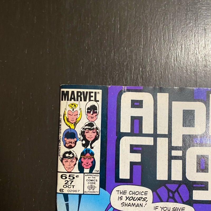 Alpha Flight #27 (October 1985) Marvel Comics John Byrne VF PDL
