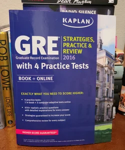 GRE 2016 Strategies, Practice, and Review with 4 Practice Tests