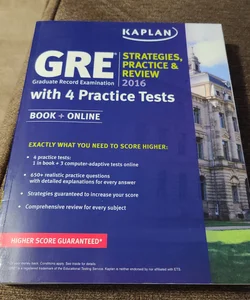 GRE 2016 Strategies, Practice, and Review with 4 Practice Tests
