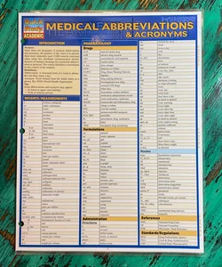 Medical Abbreviations and Acronyms