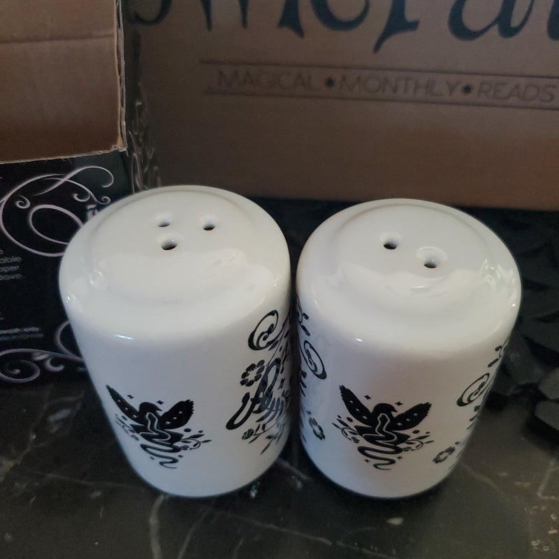 Serpent and Dove Salt and Pepper Shakers