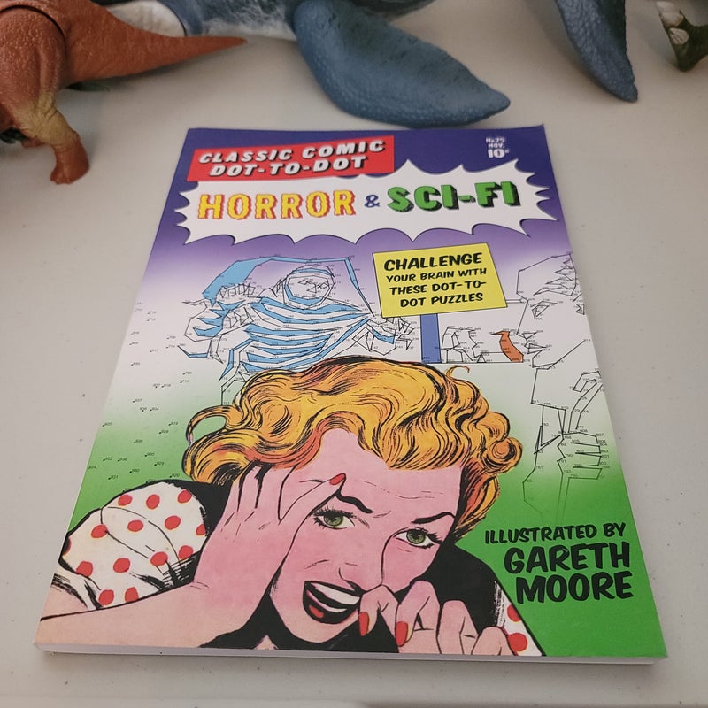 Classic comic dot to dot horror and sci-fi