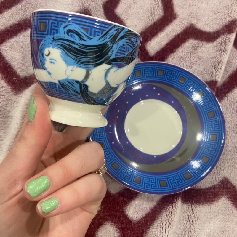 Illumicrate Goddess of night collectible tea cup & saucer