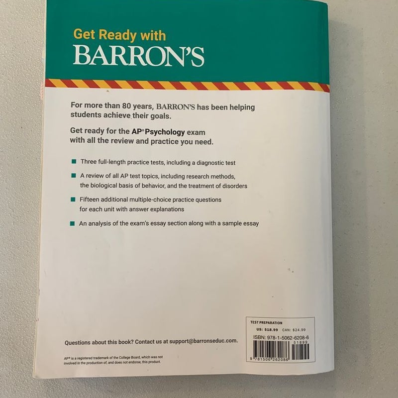 Barron's AP Psychology with CD-ROM, 6th Edition